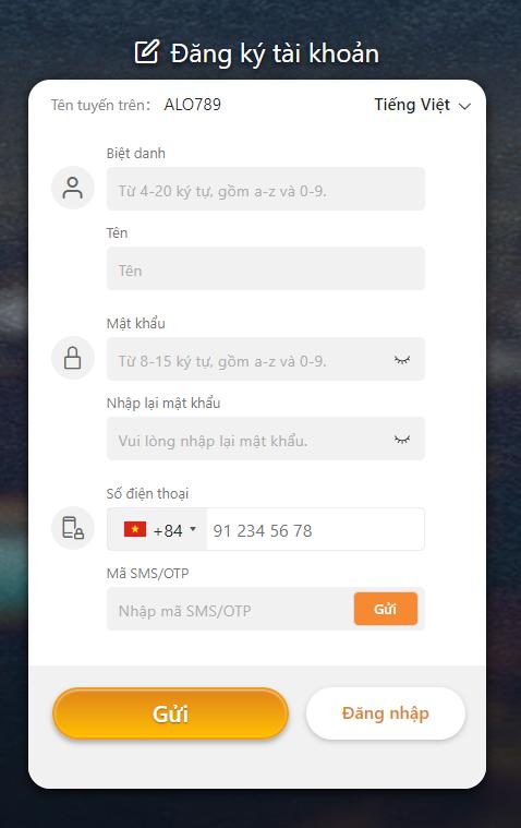 Điền thông tin theo mẫu của nhà cái Điền thông tin theo mẫu của nhà cái